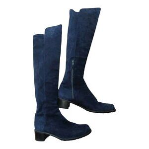 Stuart Weitzman Half N Half Bold Knee High Suede Gabardine Women's Boots US 6 M